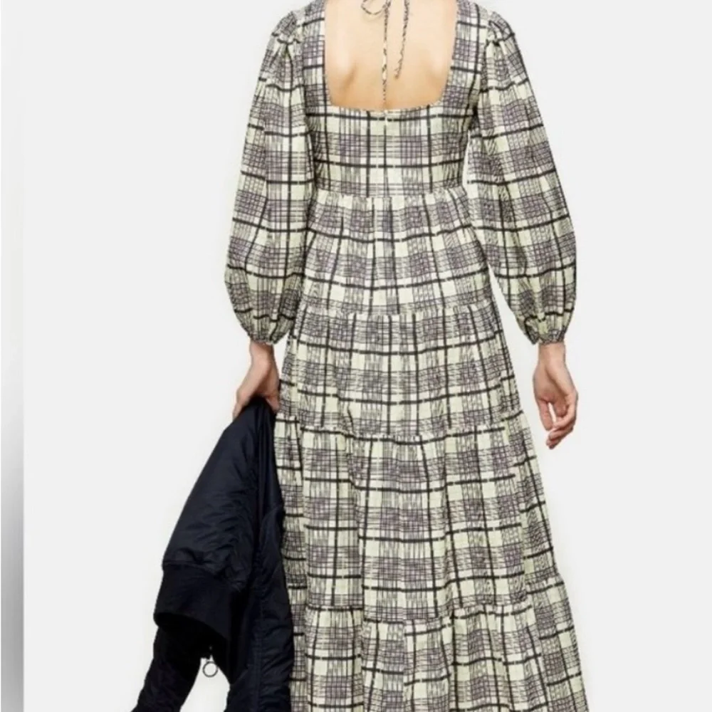 Topshop  Plaid Long Sleeve Dress size 6